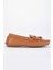 Kadın Hakiki Deri Tokalı Klasik Loafer - Taba 3
