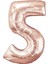 Rakam Folyo Balon 5 Rose Gold Renk 100 cm - 40" 1