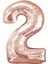 Rakam Folyo Balon 2 Rose Gold Renk 100 cm - 40" 1