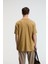 Bold Erkek %100 Pamuk Oversize Fit Baskılı Kısa Kollu Yuvarlak Yakalı Koyu Bej T-Shirt 5