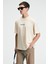 Tasty Erkek %100 Pamuk Oversize Fit Baskılı Kısa Kollu Yuvarlak Yakalı Vanilya T-Shirt 3