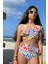 Tek Omuz Zig-Zag Desenli Cut-Out Halka Detaylı 50UV Kız Çocuk Mayo By Nessi Byrd 2