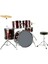 FCP0803-WR 5 Parça (20B/10T/12T/14F/14S) Aksamlı Zilli Bordo Akustik Davul Seti 2