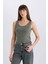 Yeni Sezon slim Fit Dar Kesim U Yaka Basic Düz Atlet 3
