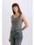 Yeni Sezon slim Fit Dar Kesim U Yaka Basic Düz Atlet 4