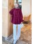 Flores Fırfırlı Tunik Bordo 1