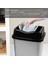 Çift Kapaklı Plastik Çöp Kovası - Ev Ofis Banyo Mutfak Çöp Kovası Gri 30 Litre 4