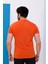 Erkek Kiremit Bisiklet Yaka Baskılı T-Shirt - 170 8