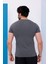 Erkek Antrasit Bisiklet Yaka Baskılı T-Shirt - 170 8