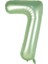 Rakam Folyo Balon 7 Rakamı Retro Adaçayı Yeşili 100 cm 40 Inc 1