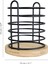 Bambu Tabanlı Metal Kaşıklık - Tezgah Üstü Dik Kaşıklık Mutfak Düzenleyici Dekoratif Organizer 5