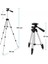 105 cm Katlanabilir Esnek Tripod, Telefon ve Kamera Desteği, Siyah 4