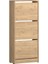 Flat Duo Üç Katlı Ayakkabılık Florida Meşe 51X119X26 cm 3