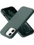 iPhone 12 Kılıf Nano Içi Kadife Silikon - Koyu Yeşil 1