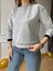 Gri Önü Taşlı Sweatshirt 1