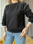 Siyah Önü Taşlı Sweatshirt 1