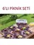 Çok Renkli 6 Kişilik 32 Parça Piknik Seti, Bardak, Çatal, Kaşık, Bıçak, Kahvaltı Takımı 1