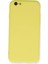 iPhone 6 Kılıf Nano Içi Kadife Silikon - Sarı 1