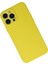 iPhone 13 Pro Kılıf Nano Içi Kadife Silikon - Sarı 2