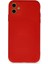 iPhone 11 Kılıf Nano Içi Kadife Silikon - Kırmızı 1