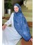 Çiçek Desen Soft Şal Indigo 1