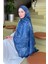 Çiçek Desen Soft Şal Indigo 3