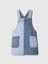 Kız Bebek Mavi Patchwork Denim Salopet 1