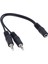3.5 mm Stereo Dişi / 2 x 3.5mm Stereo Erkek 20 cm Y Kablo Kablo 1