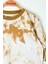 Unisex Çocuk Batik Desenli Pijama Takımı - Camel 3