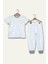 Unisex Çocuk Kırçıllı Pijama Takımı - Antrasit 2