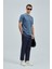 Think Slim Fit Erkek Koyu Mavi T-Shirt (111020240) 5