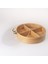 Bambu Yuvarlak Bölmeli Kapaklı Sunumluk, 25x12cm, Şık ve Kullanışlı Mutfak Gereci 1