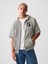 Erkek Gri Gap Logo Fermuarlı Sweatshirt 1