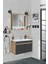 Seren-A-Ea 80 cm Seramik Lavabolu Banyo Dolabı Takımı Komple Mdf, Hazır Kurulu 1