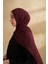 Müslin Yaprak Desen Şal 3351-544 Burgundy 1