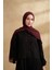 Müslin Yaprak Desen Şal 3351-544 Burgundy 3