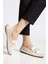 Kadın Hakiki Deri Klasik Loafer - Krem 1