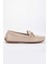 Kadın Hakiki Deri Klasik Loafer - Bej 3
