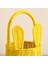 Sarı Rattan Tavşan Kulaklı Sepet, Dekoratif Organizer, El Yapımı Sepet, 15X15X28 cm 2