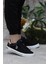 Rachel Siyah Keten Sneaker Kadın Ayakkabı 1