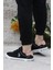 Rachel Siyah Keten Sneaker Kadın Ayakkabı 4