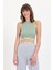 Belden Bağlamalı Fitilli Crop T-Shirt 5