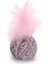 Beeztees Kedi Oyuncağı, Top Tüylü, Yün, Pembe ve Gri, 5cm 1
