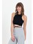 Belden Bağlamalı Fitilli Crop T-Shirt 2