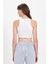 Belden Bağlamalı Fitilli Crop T-Shirt 3