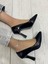 Siyah Rugan Sivri Burun Stiletto 1