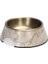 Beeztees Dbl Köpek Mama Su Kabı, Mat Altın Rengi Paslanmaz Çelik, Bej Mermer Görünümlü, 14CM, 160ML 3