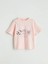 Lcw Kids pembe Bisiklet Yaka Kız Çocuk Şortlu Pijama Takımı 2