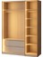 Marvin 3 Kapılı Gardrop - Çekmeceli 4