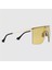 GG1096S 003 99-1 Kadın Sarı Mat Camlı Altın Çerçeve Geometrik Güneş Gözlüğü 3